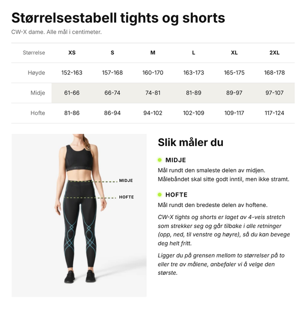 Størrelsestabell