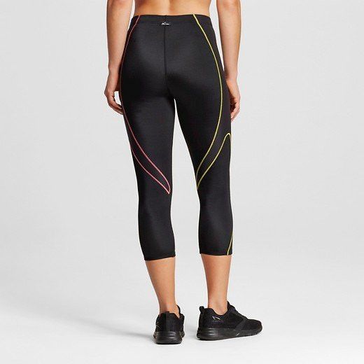 CW-X - Women's Expert 3/4 Compression Tight, Black/Yellow/Grey/Pink - Bilde 4