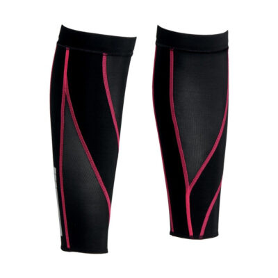 CW-X - Women's Stabilyx Compression Calf Sleeves, Black/Raspberry