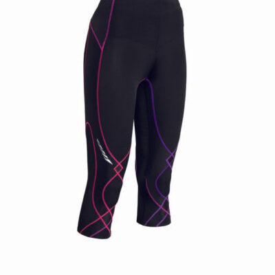 CW-X - Women's Stabilyx 3/4 Compression Tights, Black/Purple Gradation