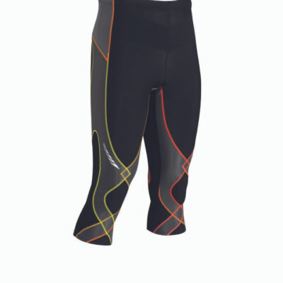 CW-X - Men's Stabilyx Insulator 3/4 Compression Tight, Black/Yellow/Orange