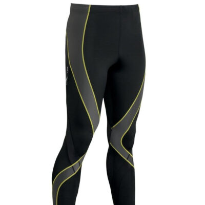 CW-X - Men's Endurance Pro Compression Tight, Black/Grey/Yellow