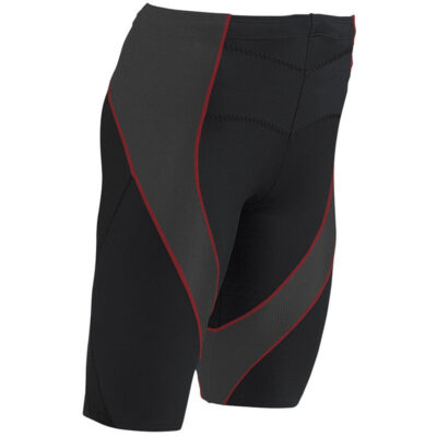 CW-X - Mens Endurance Pro Compression Shorts, Black/Grey/Orange