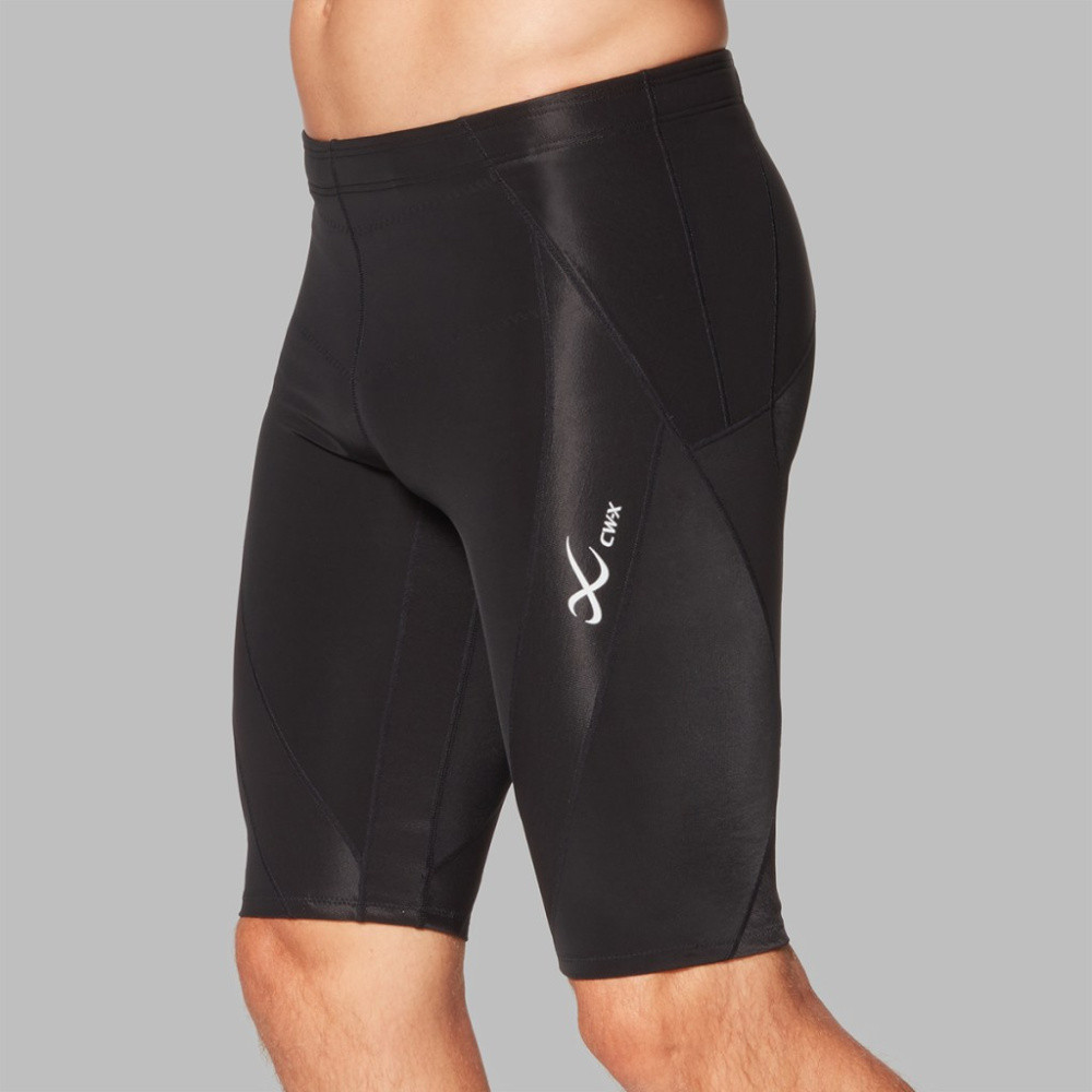 CW-X - Mens Endurance Pro Compression Shorts, Black/Grey/Orange - Bilde 2