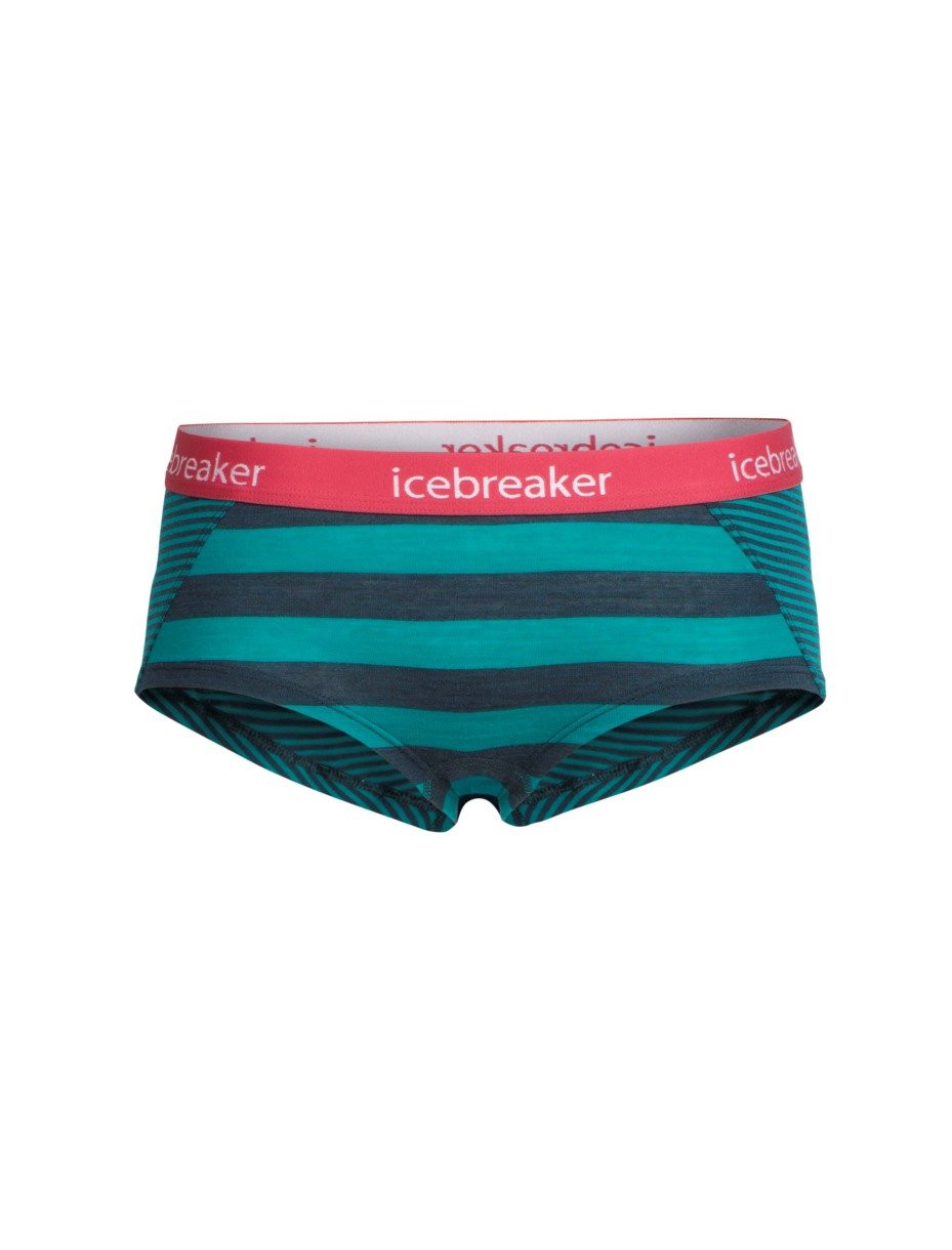 Icebreaker - Sprite Hot Pant, Nautical/Wild Rose/Stripe