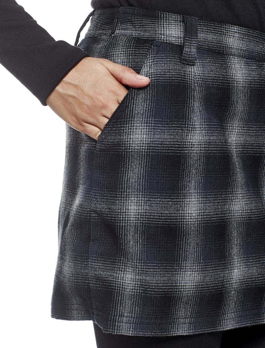Icebreaker - Lodge Skirt Plaid (merinoull), Metro Heather/Stealth