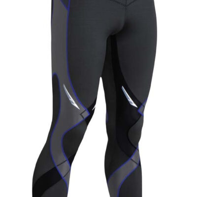CW-X - Men's Stabilyx Compression Tight, Black/Grey/Blue