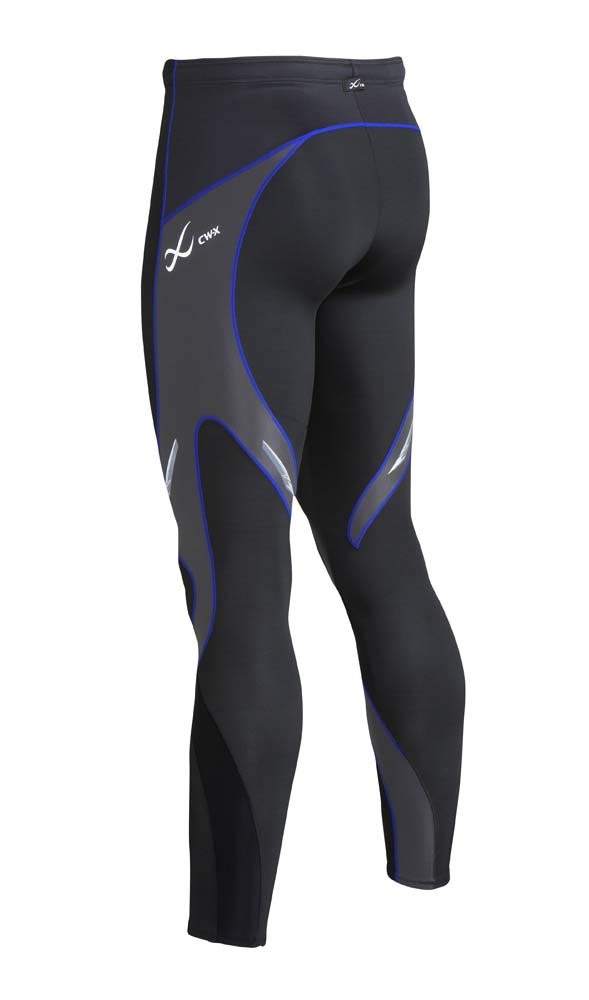 CW-X - Men's Stabilyx Compression Tight, Black/Grey/Blue - Bilde 2