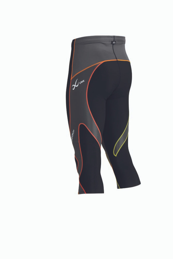 CW-X - Men's Stabilyx Insulator 3/4 Compression Tight, Black/Yellow/Orange - Bilde 2