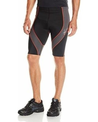 CW-X - Mens Endurance Pro Compression Shorts, Black/Grey/Orange - Bilde 6